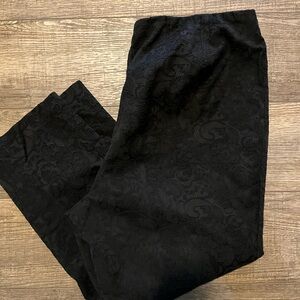 Investments Black Textured Dress Pants 22WS